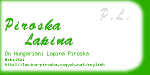 piroska lapina business card